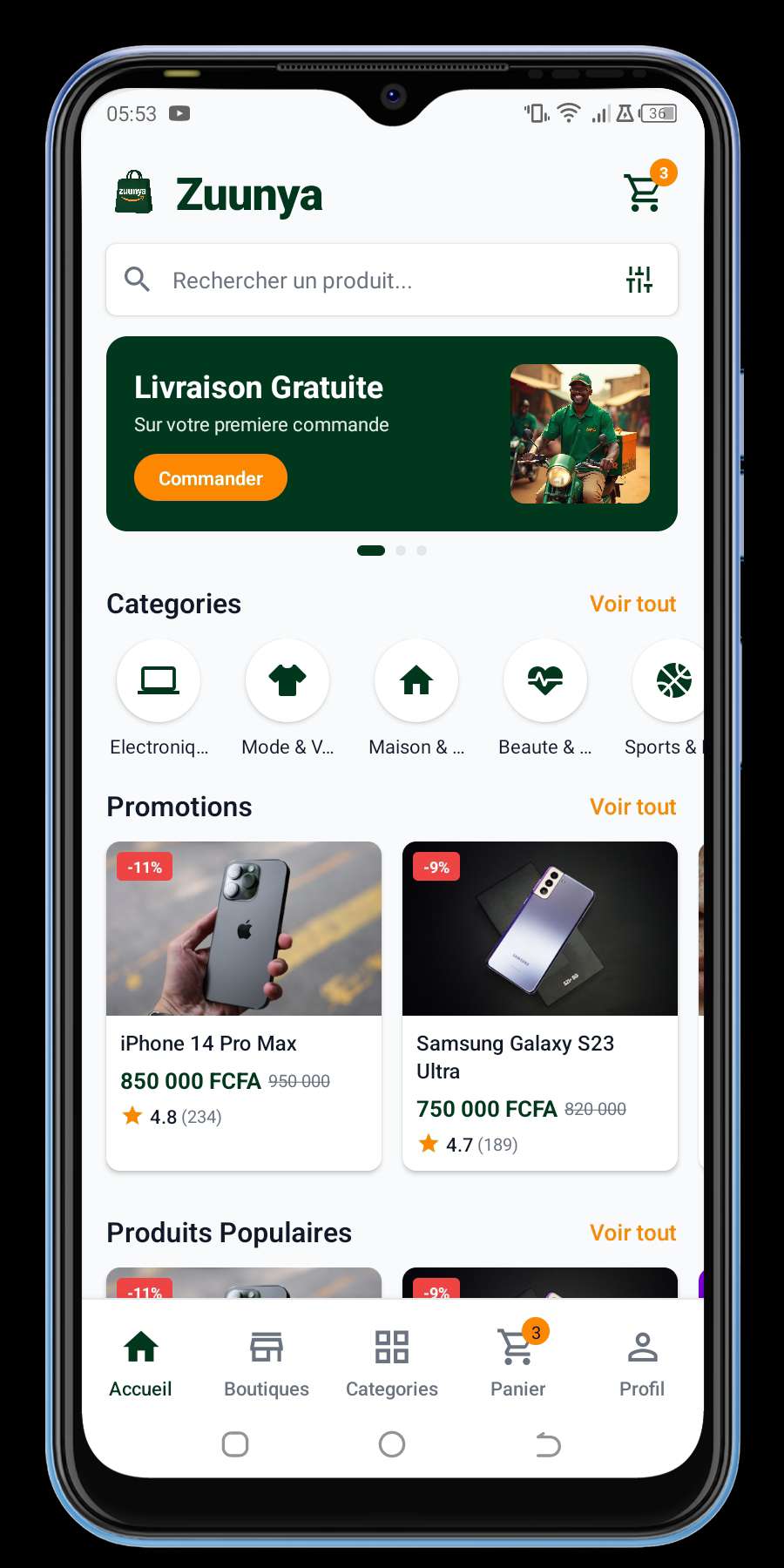 Application mobile Zuunya